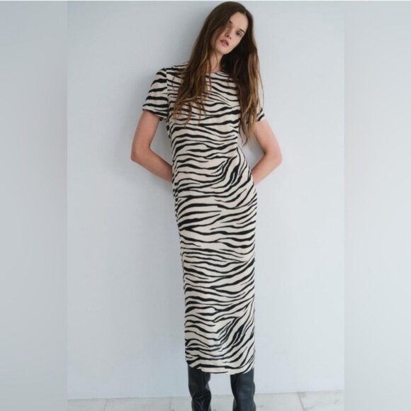 Zara Animal Print Dress ZW Collection Size XXL - Picture 10 of 10